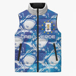 Cabo Verde WC2026 Prematch Guernsey Inspired Custom Sleeveless Puffer Jacket Tubaroes Azuis Making History