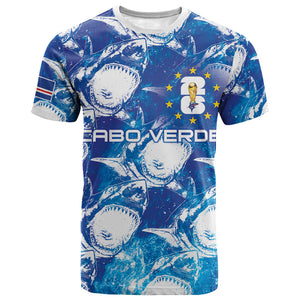 Cabo Verde WC2026 Prematch Guernsey Inspired Custom T shirt Tubaroes Azuis Making History