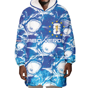 Cabo Verde WC2026 Prematch Guernsey Inspired Custom Wearable Blanket Hoodie Tubaroes Azuis Making History