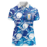 Cabo Verde WC2026 Prematch Guernsey Inspired Custom Women Polo Shirt Tubaroes Azuis Making History