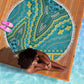 Dashiki Beach Blanket Luxury Afro - Teal