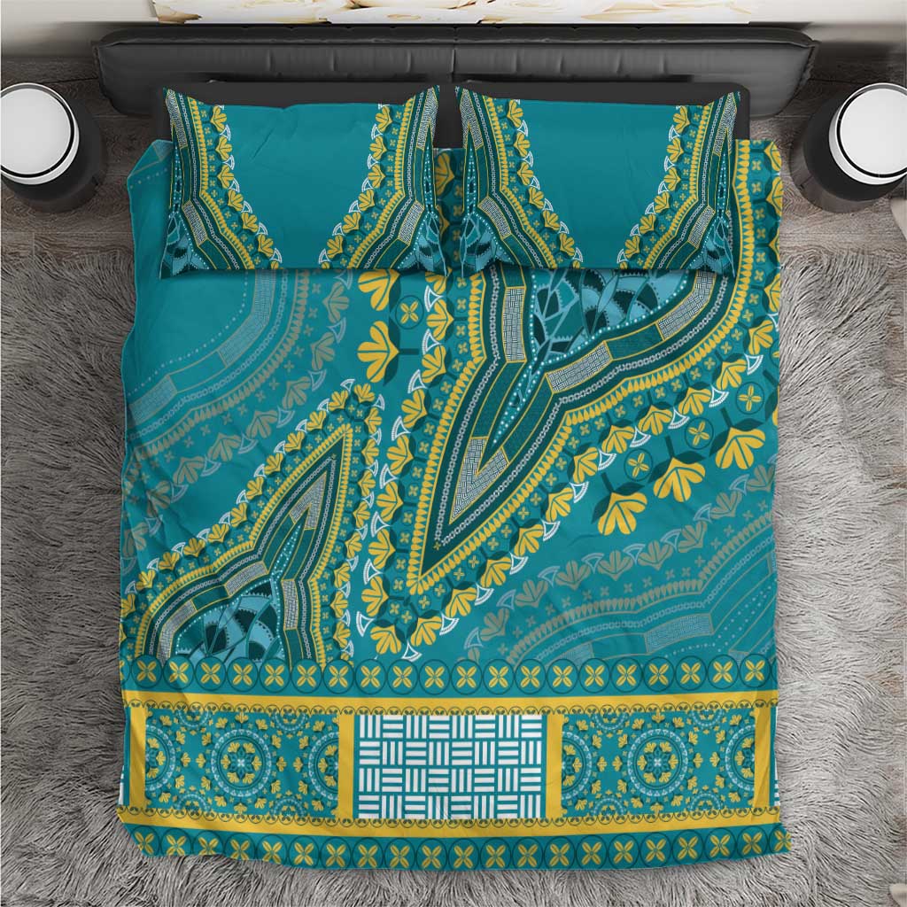 Dashiki Bedding Set Luxury Afro - Teal