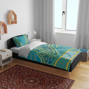 Dashiki Bedding Set Luxury Afro - Teal