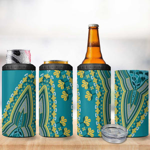 Dashiki 4 in 1 Can Cooler Tumbler Luxury Afro - Teal