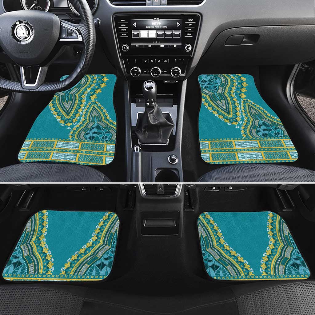 Dashiki Car Mats Luxury Afro - Teal