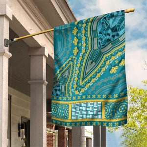 Dashiki Garden Flag Luxury Afro - Teal