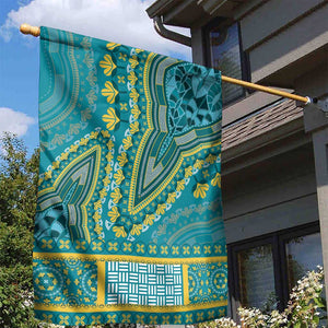 Dashiki Garden Flag Luxury Afro - Teal