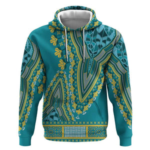 Dashiki Hoodie Luxury Afro - Teal