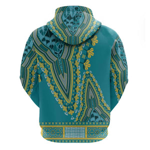 Dashiki Hoodie Luxury Afro - Teal