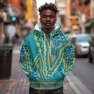 Dashiki Hoodie Luxury Afro - Teal