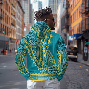 Dashiki Hoodie Luxury Afro - Teal