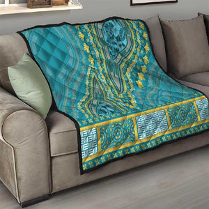 Dashiki Quilt Luxury Afro - Teal