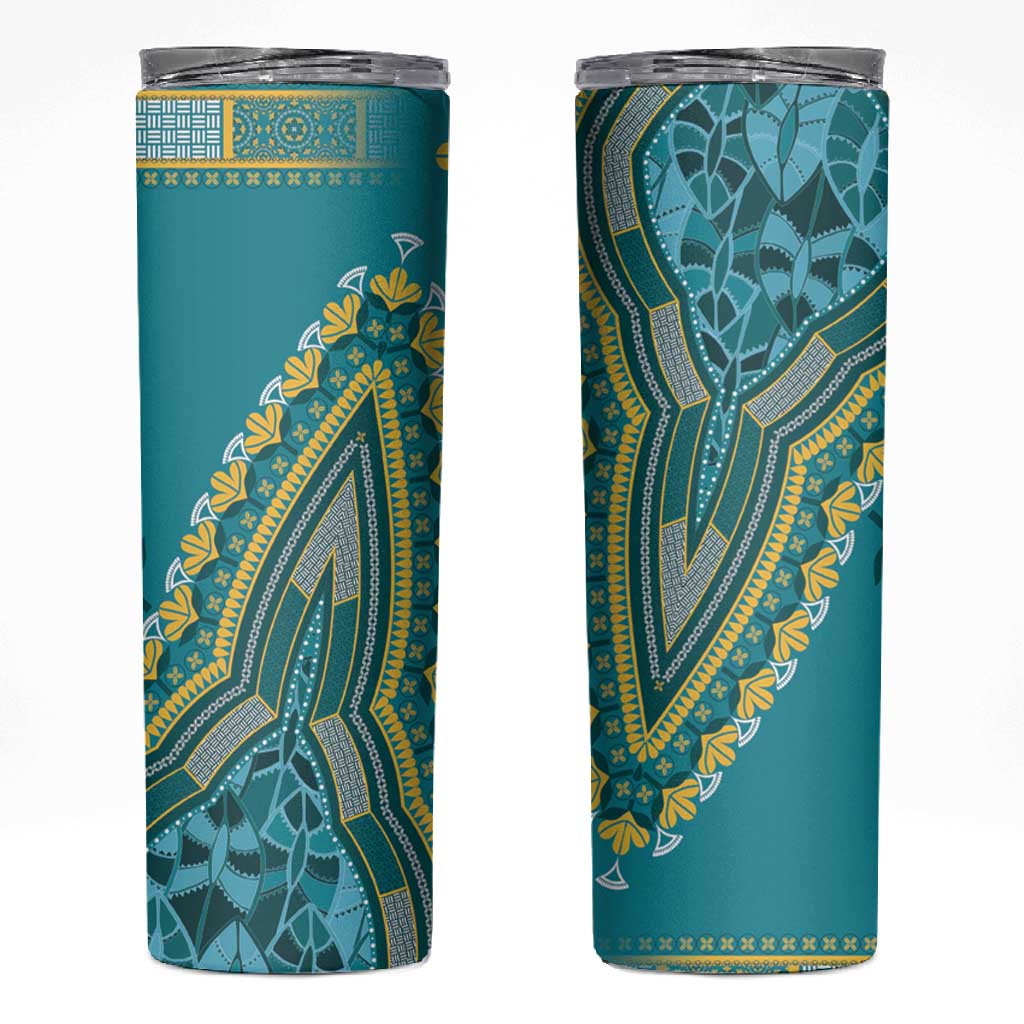 Dashiki Skinny Tumbler Luxury Afro - Teal