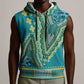 Dashiki Sleeveless Hoodie Luxury Afro - Teal - African Pride