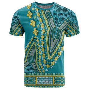 Dashiki T shirt Luxury Afro - Teal