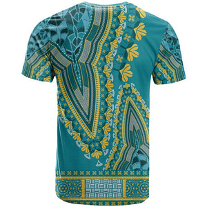 Dashiki T shirt Luxury Afro - Teal