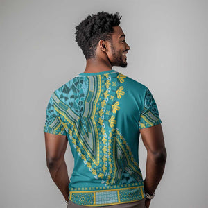 Dashiki T shirt Luxury Afro - Teal