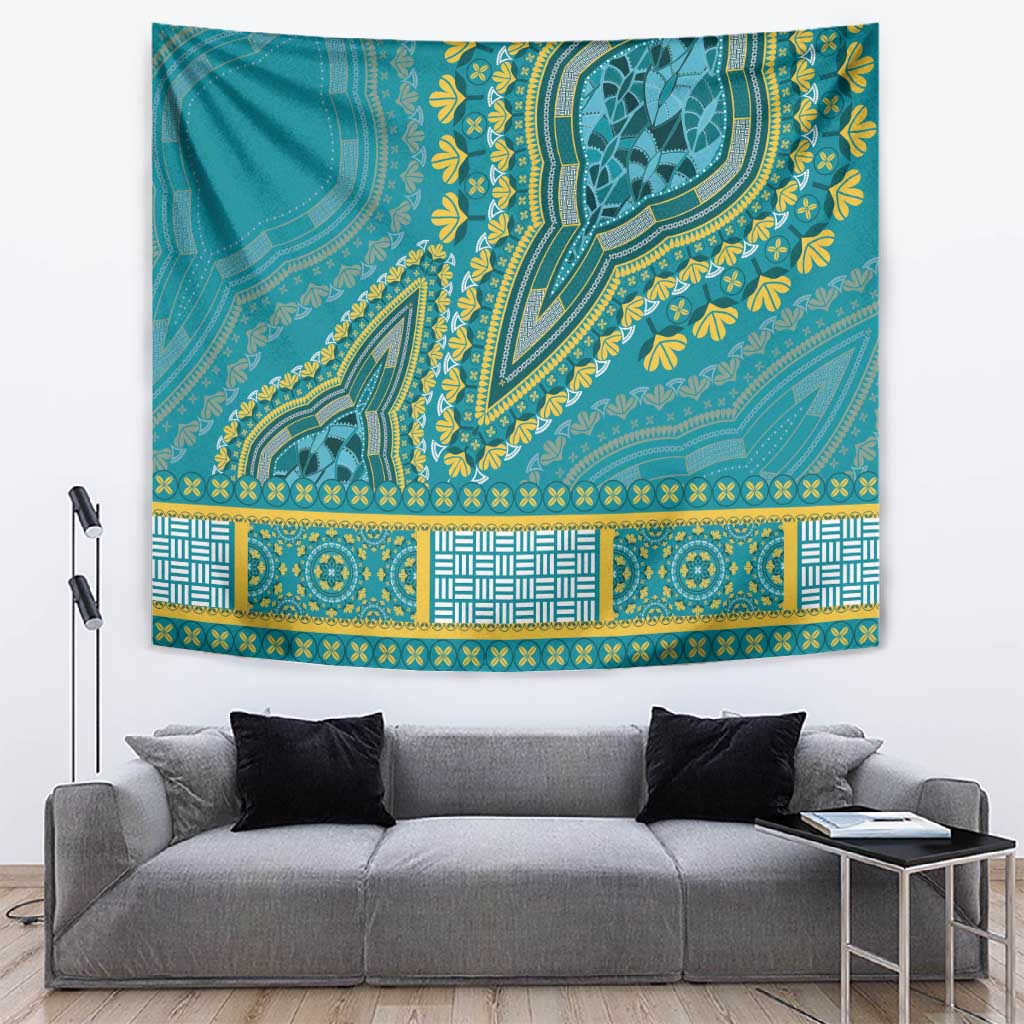 Dashiki Tapestry Luxury Afro - Teal