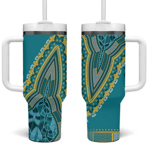 Dashiki Tumbler With Handle Luxury Afro - Teal