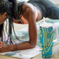 Dashiki Tumbler With Handle Luxury Afro - Teal