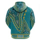 Dashiki Zip Hoodie Luxury Afro - Teal
