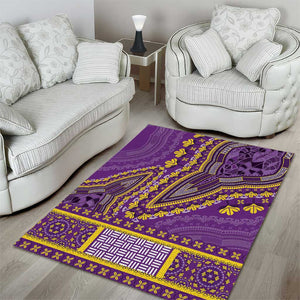 Dashiki Area Rug Luxury Afro - Violet