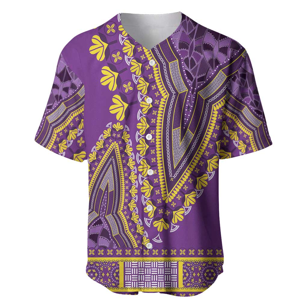 Dashiki Baseball Jersey Luxury Afro - Violet