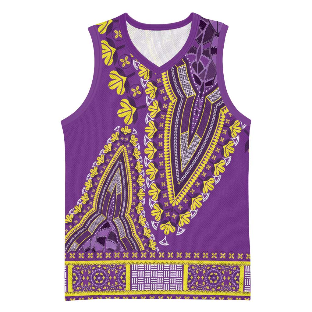 Dashiki Basketball Jersey Luxury Afro - Violet LT7