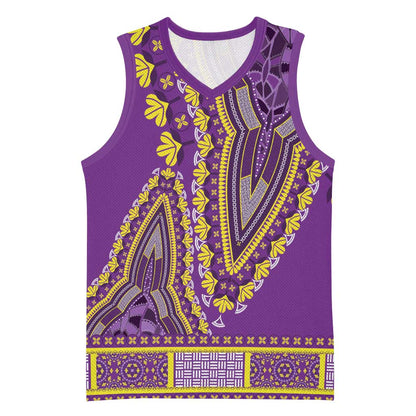 Dashiki Basketball Jersey Luxury Afro - Violet LT7