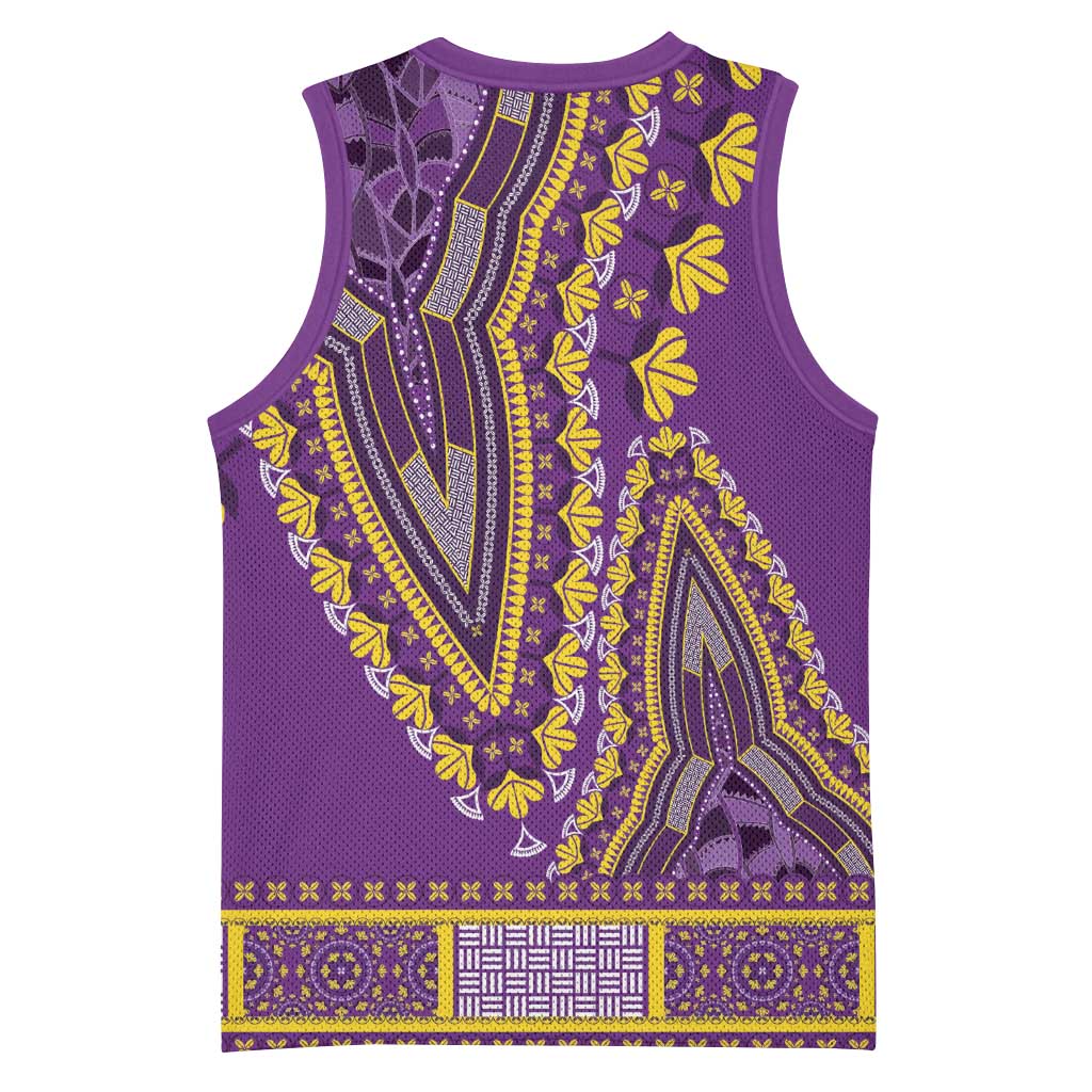 Dashiki Basketball Jersey Luxury Afro - Violet LT7