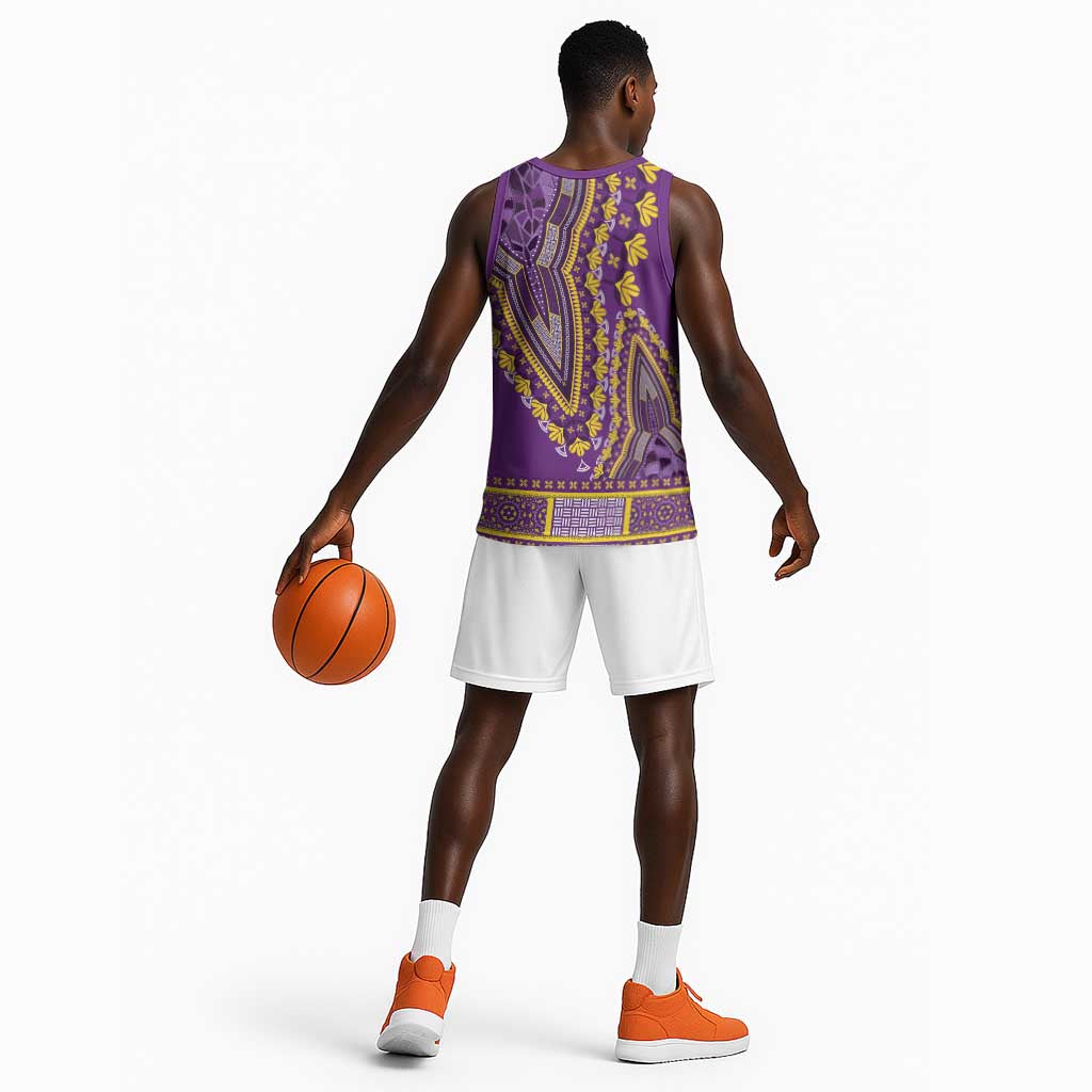 Dashiki Basketball Jersey Luxury Afro - Violet LT7