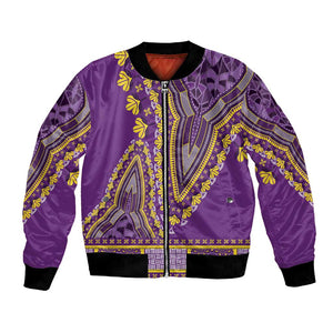 Dashiki Bomber Jacket Luxury Afro - Violet