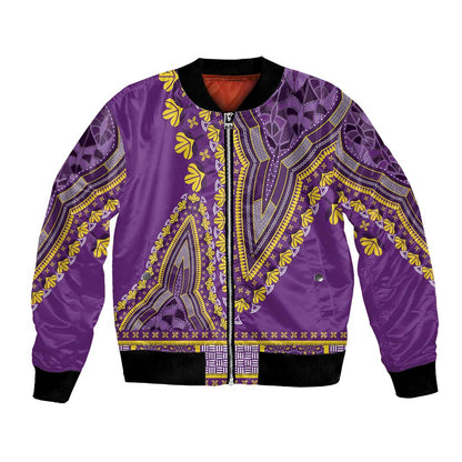 Dashiki Bomber Jacket Luxury Afro - Violet