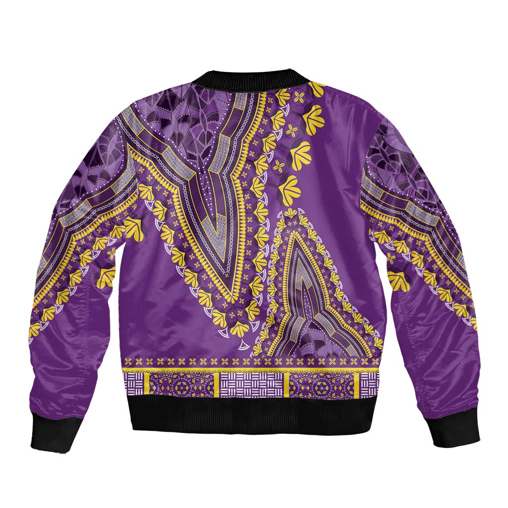 Dashiki Bomber Jacket Luxury Afro - Violet