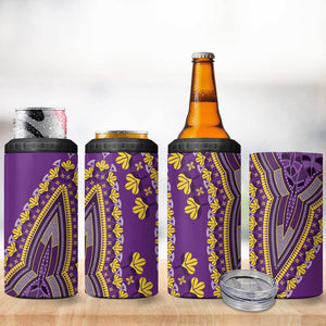 Dashiki 4 in 1 Can Cooler Tumbler Luxury Afro - Violet