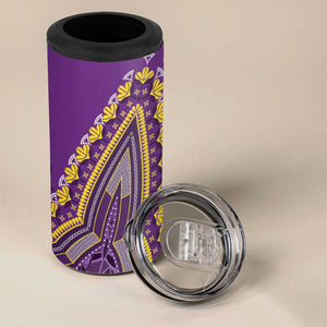 Dashiki 4 in 1 Can Cooler Tumbler Luxury Afro - Violet