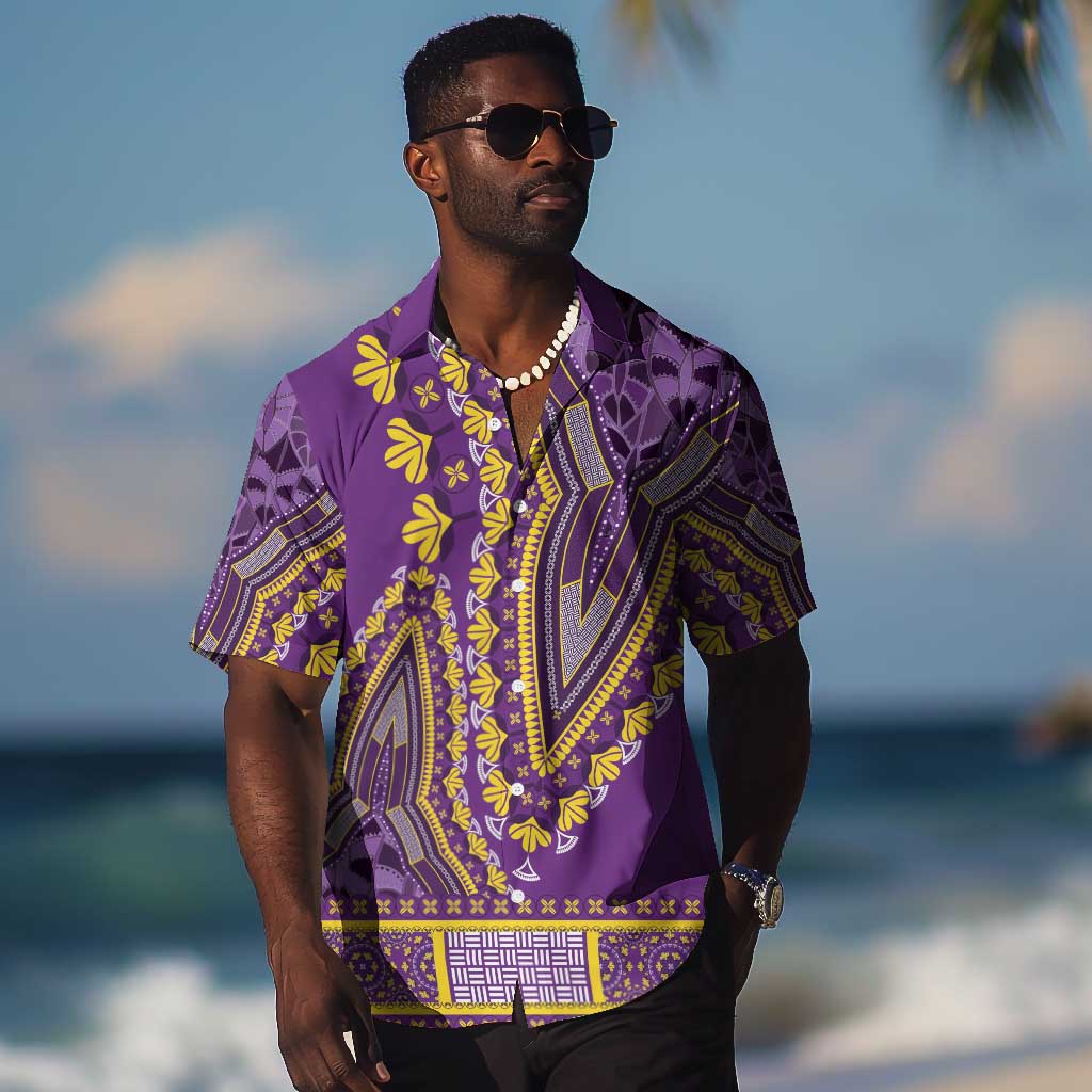 Dashiki Hawaiian Shirt Luxury Afro - Violet