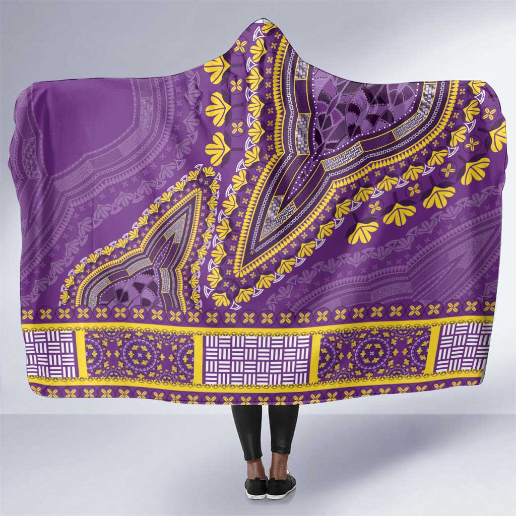 Dashiki Hooded Blanket Luxury Afro - Violet