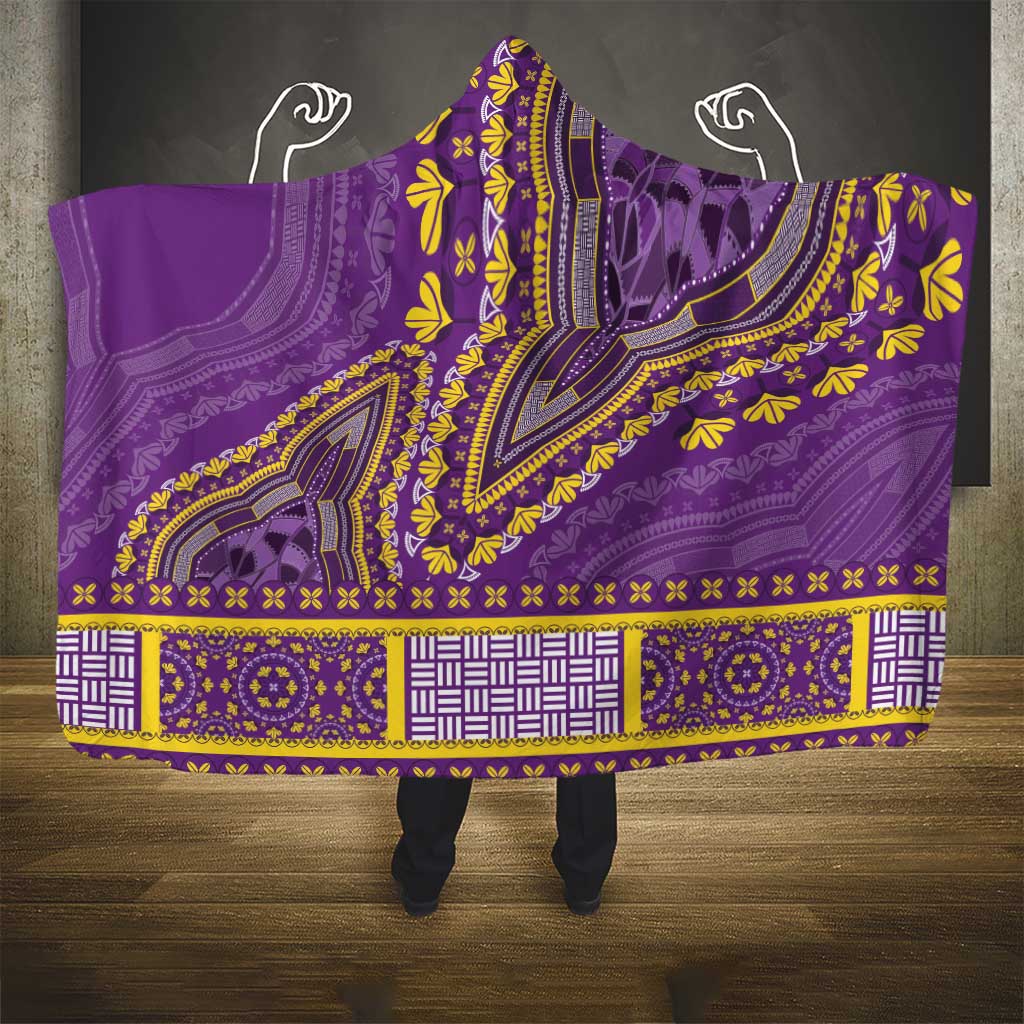 Dashiki Hooded Blanket Luxury Afro - Violet