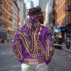 Dashiki Hoodie Luxury Afro - Violet