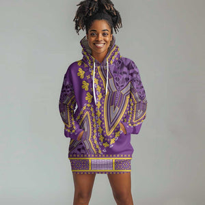 Dashiki Hoodie Dress Luxury Afro - Violet