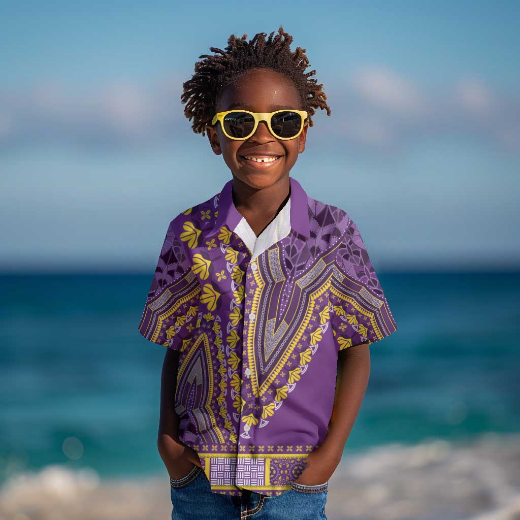 Dashiki Kid Hawaiian Shirt Luxury Afro - Violet