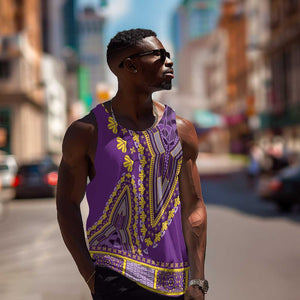 Dashiki Men Tank Top Luxury Afro - Violet