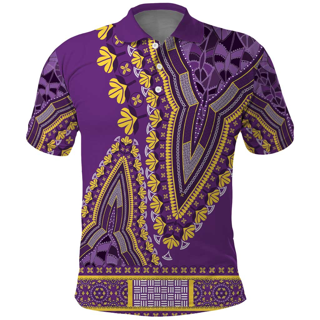 Dashiki Polo Shirt Luxury Afro - Violet