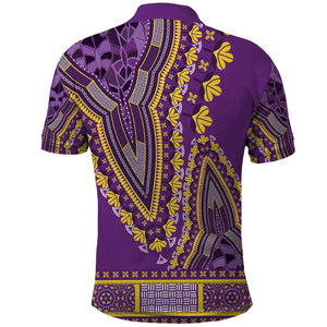 Dashiki Polo Shirt Luxury Afro - Violet