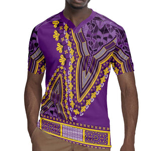 Dashiki Rugby Jersey Luxury Afro - Violet