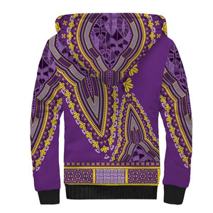 Dashiki Sherpa Hoodie Luxury Afro - Violet