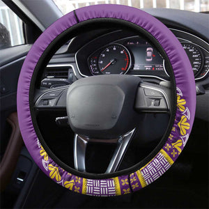 Dashiki Steering Wheel Cover Luxury Afro - Violet