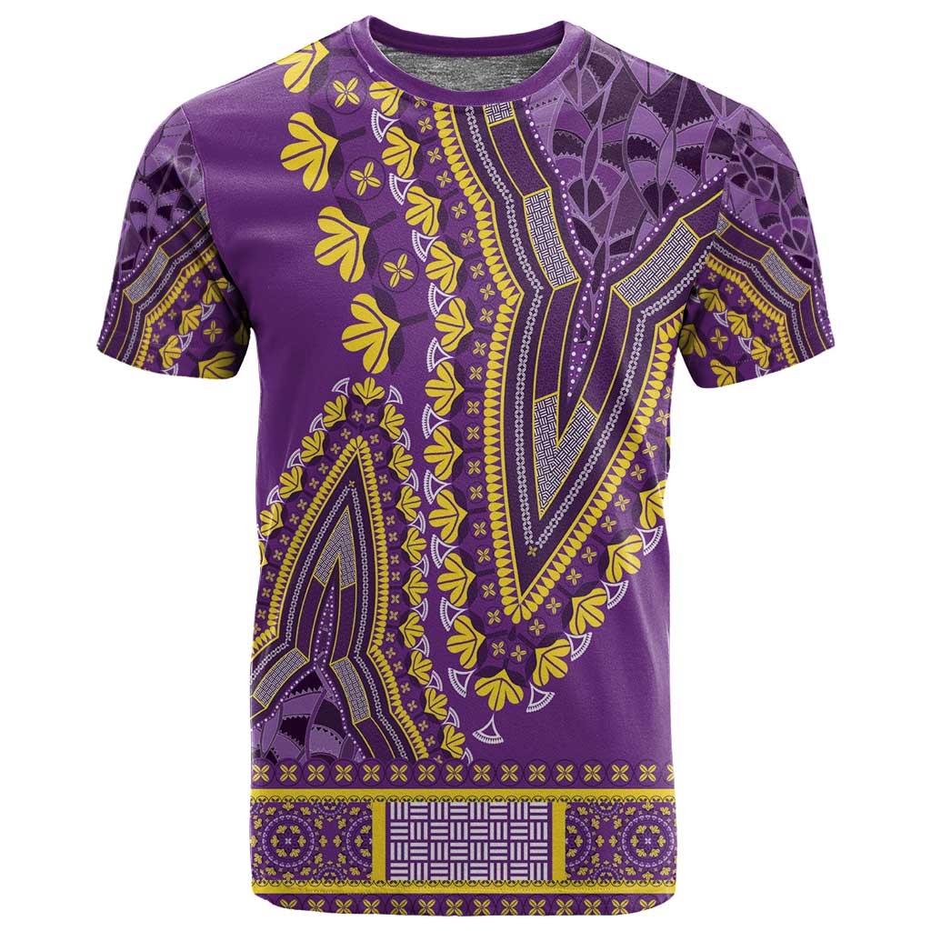 Dashiki T shirt Luxury Afro - Violet