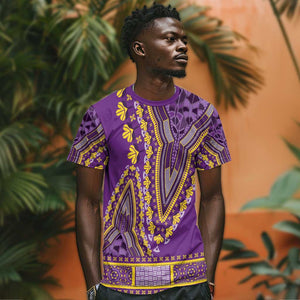 Dashiki T shirt Luxury Afro - Violet